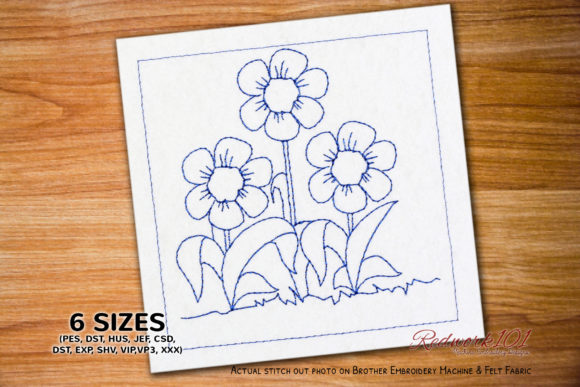 Peach Flower Bluework