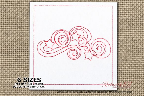 Swirls Stars Redwork Review